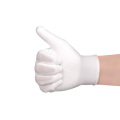 Hespax Factory Custom White PU Labor Working Gloves